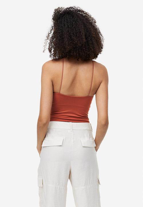 H&M - Jersey thong body - brick red 