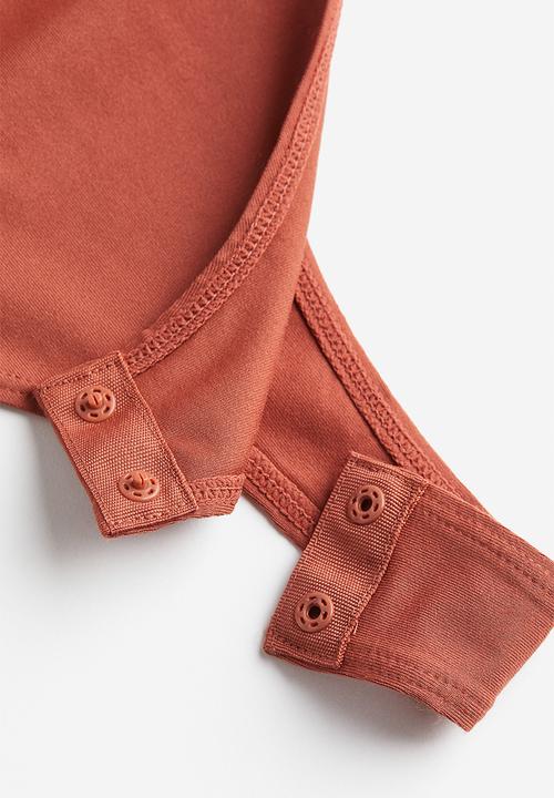 H&M - Jersey thong body - brick red 