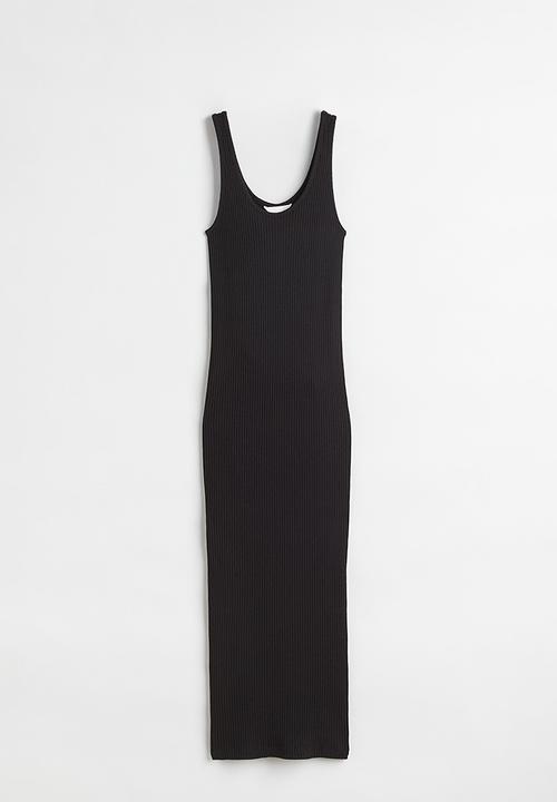H&M - Ribbed bodycon dress - black