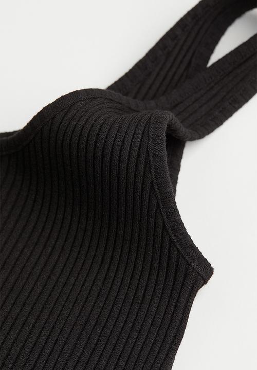 H&M - Ribbed bodycon dress - black