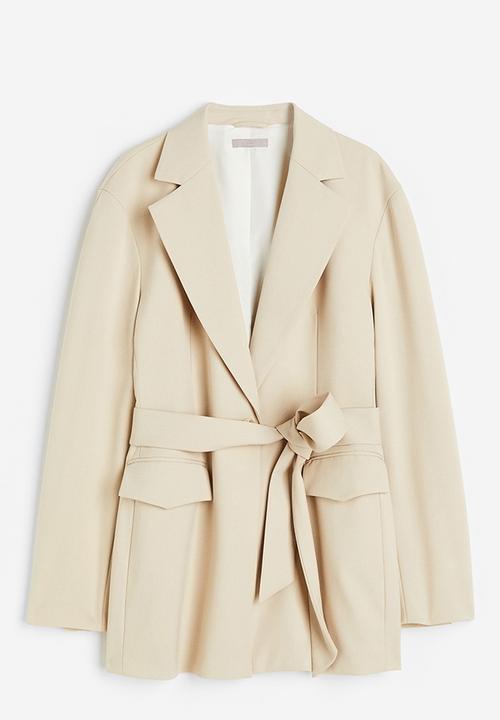 H&M - Tie-belt blazer - beige