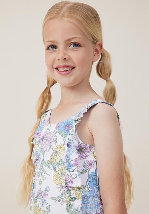 Cotton On - Riley ruffle one piece - vanilla/annie floral