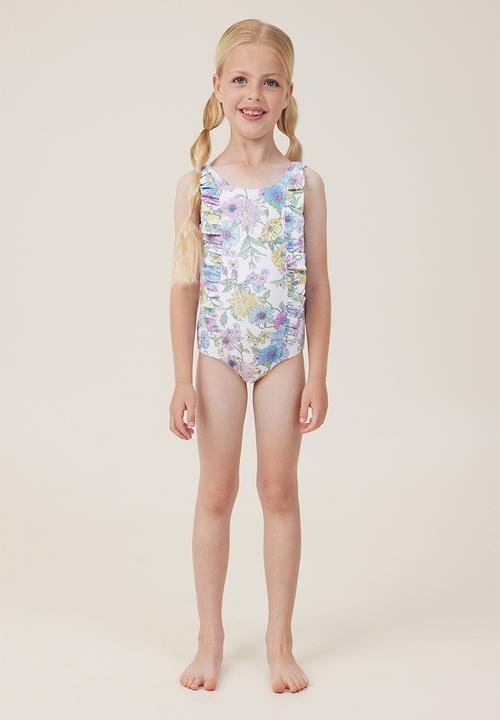 Cotton On - Riley ruffle one piece - vanilla/annie floral