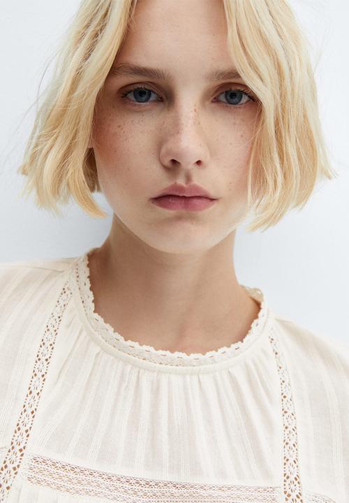 MANGO - Blouse catalina - light beige