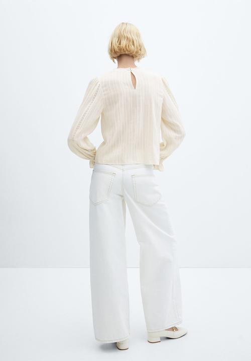MANGO - Blouse catalina - light beige