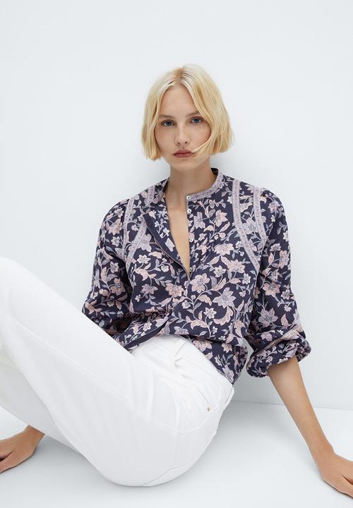 MANGO - Blouse jimena - medium purple