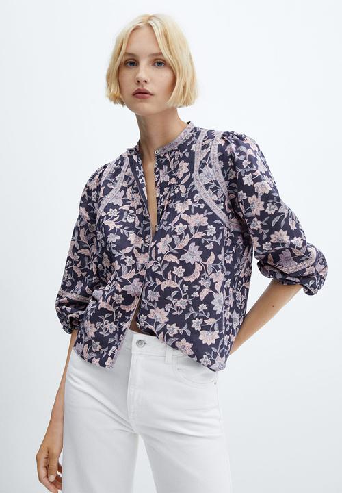 MANGO - Blouse jimena - medium purple