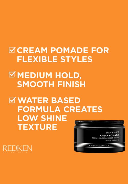 REDKEN - Brews Maneuver Medium Hold & Natural Finish Cream Pomade - 100m