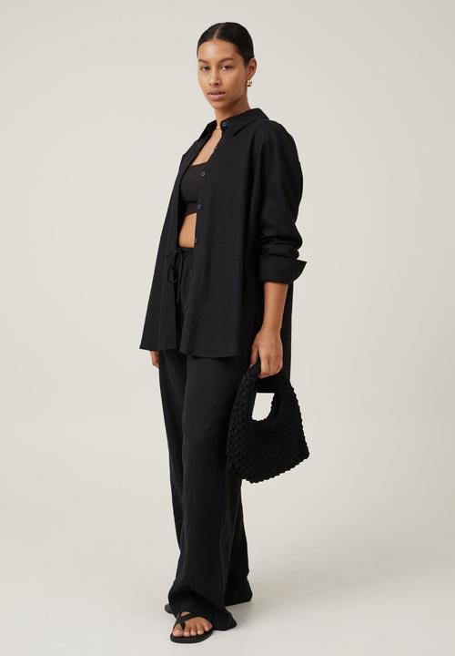 Cotton On - Haven Long Sleeve Shirt - Black