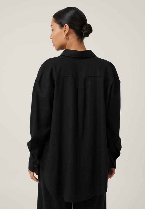 Cotton On - Haven Long Sleeve Shirt - Black