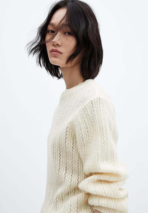 MANGO - Sweater piqueton - neutral