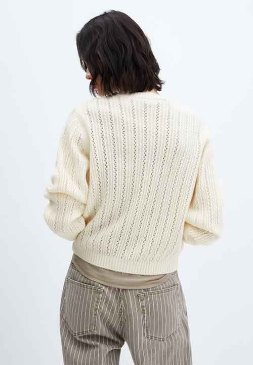 MANGO - Sweater piqueton - neutral