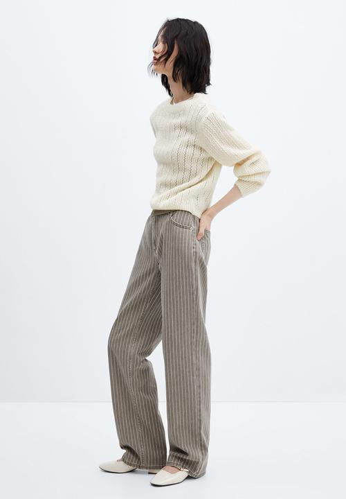 MANGO - Sweater piqueton - neutral
