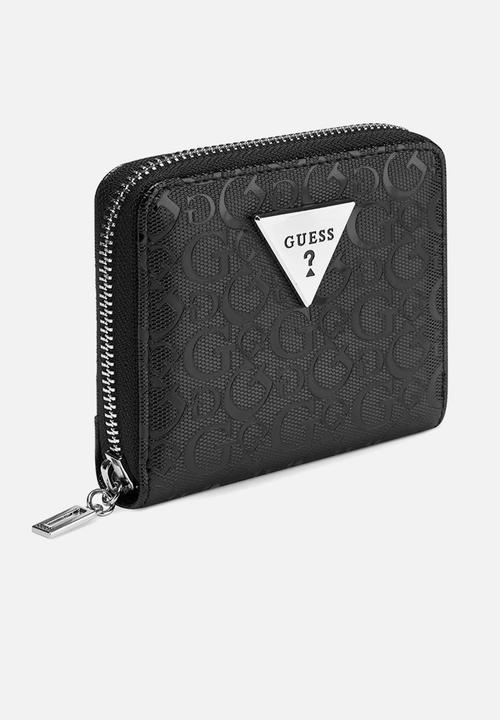 GUESS - Lathan slg small zip around - black