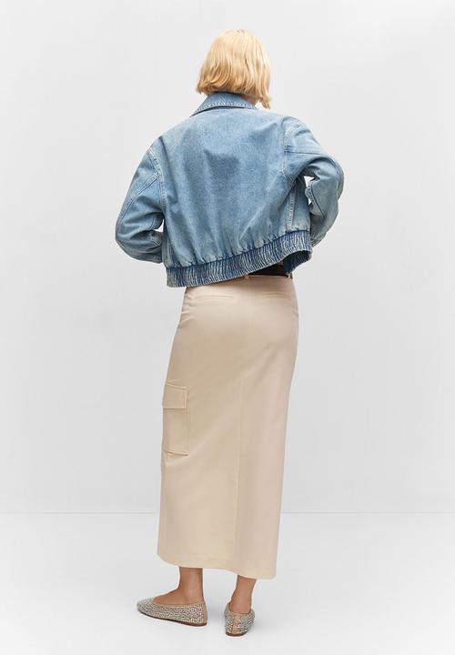 MANGO - Jacket blake - open-blue