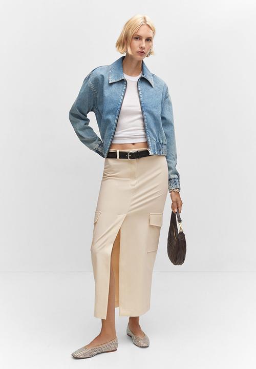 MANGO - Jacket blake - open-blue