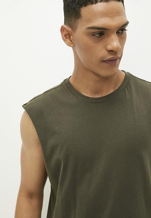 Superbalist - Raw Slv Edge Vest - Khaki