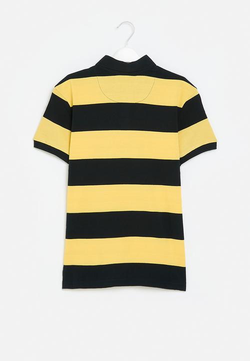 POLO - Boys layton striped golfer - yellow