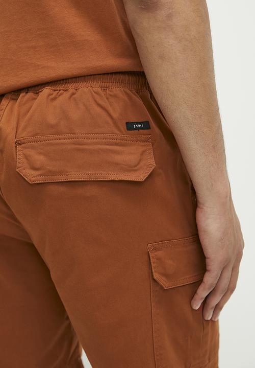 Superbalist - Twill Utility Pull On Shorts - Rust