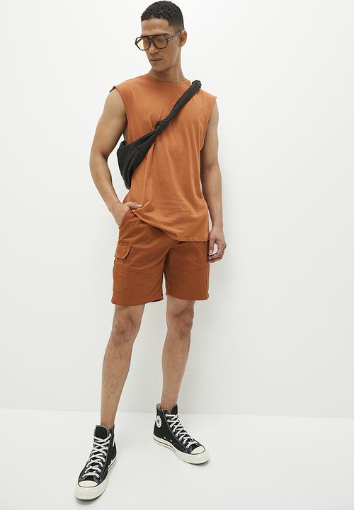 Superbalist - Twill Utility Pull On Shorts - Rust