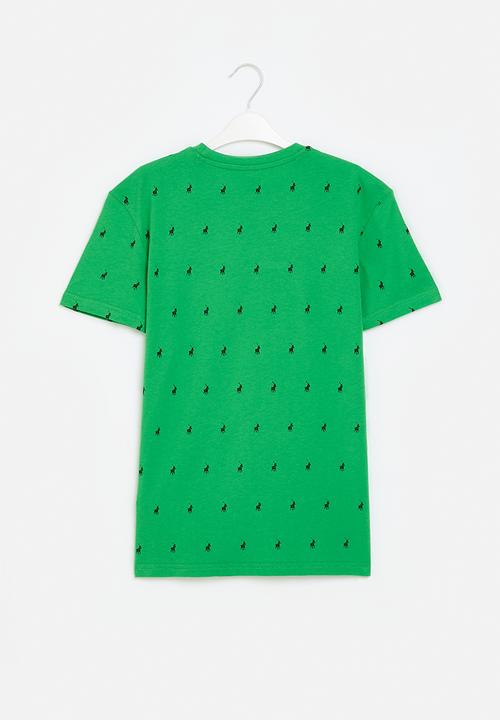POLO - Boys sebastian monogram tee - green