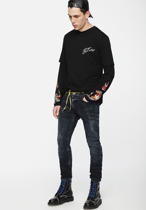 Diesel  - Sleenker L.32 trousers - black & dark grey