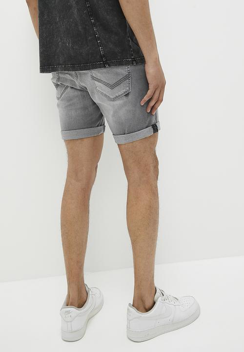 S.P.C.C - Asphalt denim short - washed grey