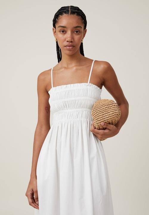 Cotton On - Lexi Shirred Maxi Dress - White