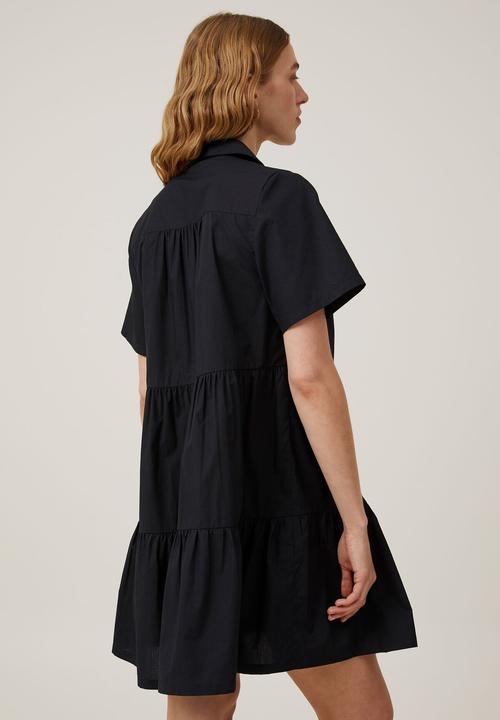 Cotton On - Noah Mini Shirt Dress - Black