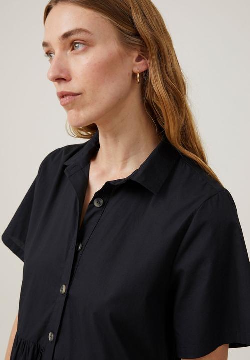 Cotton On - Noah Mini Shirt Dress - Black