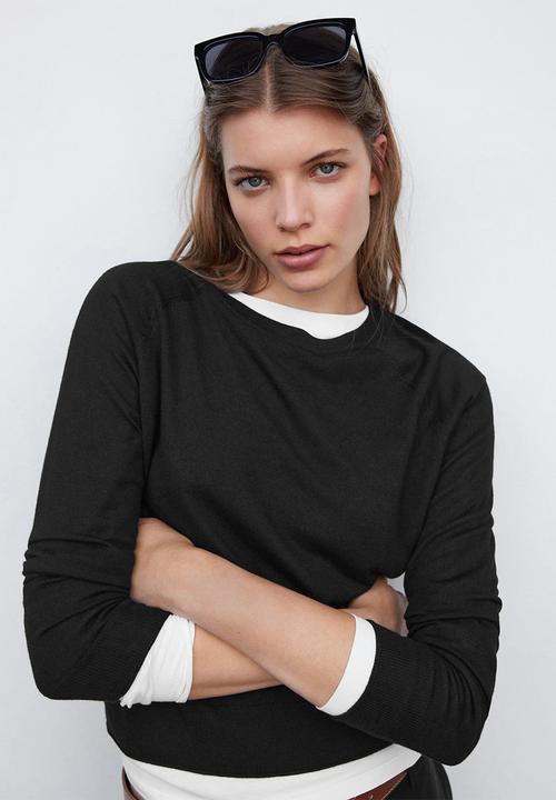 MANGO - Sweater lucca - black