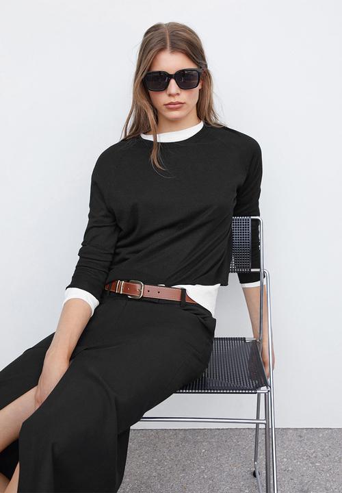 MANGO - Sweater lucca - black