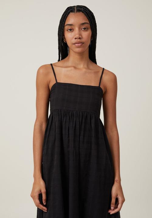 Cotton On - Tilly Textured Maxi Dress - Black