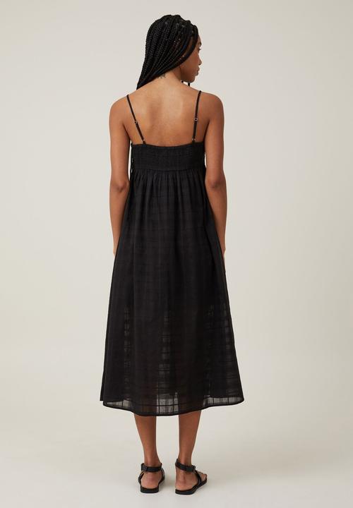 Cotton On - Tilly Textured Maxi Dress - Black
