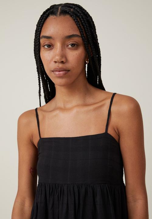 Cotton On - Tilly Textured Maxi Dress - Black
