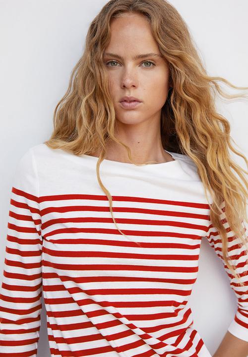 MANGO - T-shirt parisian - red