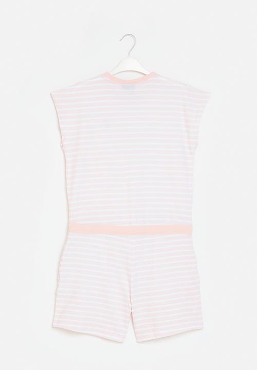 POLO - Girls gabriella striped jumpsuit - blush