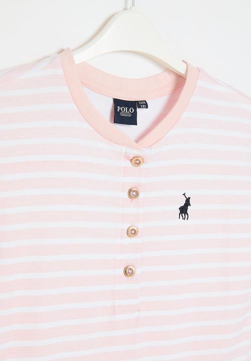 POLO - Girls gabriella striped jumpsuit - blush