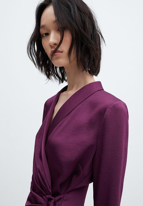 MANGO - Dress florence - dark red