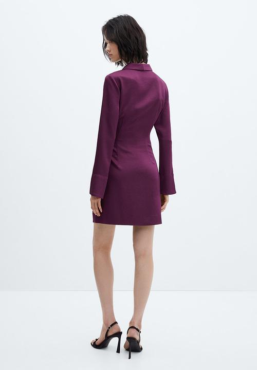 MANGO - Dress florence - dark red