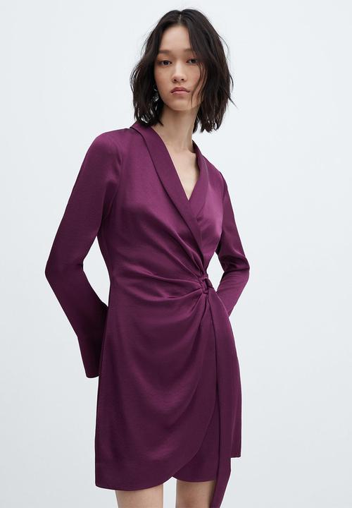 MANGO - Dress florence - dark red