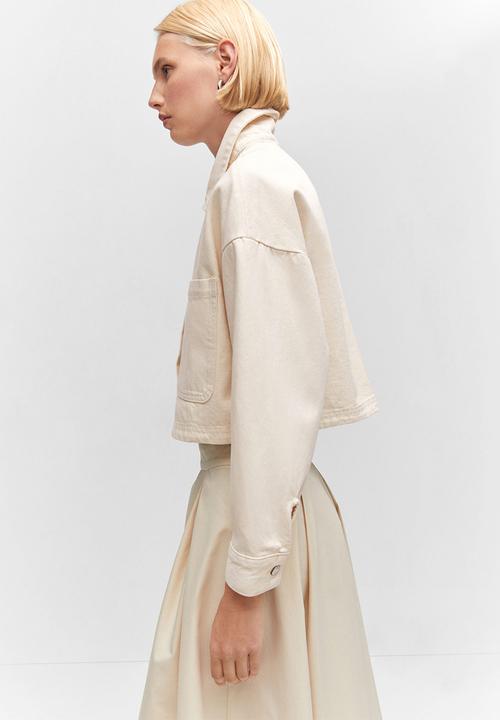 MANGO - Overshirt bonnie - light beige