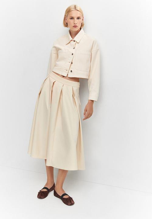 MANGO - Overshirt bonnie - light beige