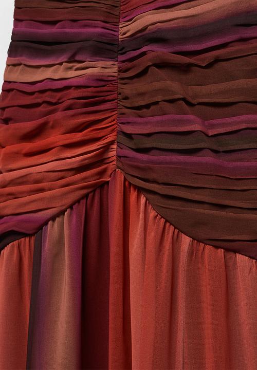 MANGO - Dress fortune - dark red