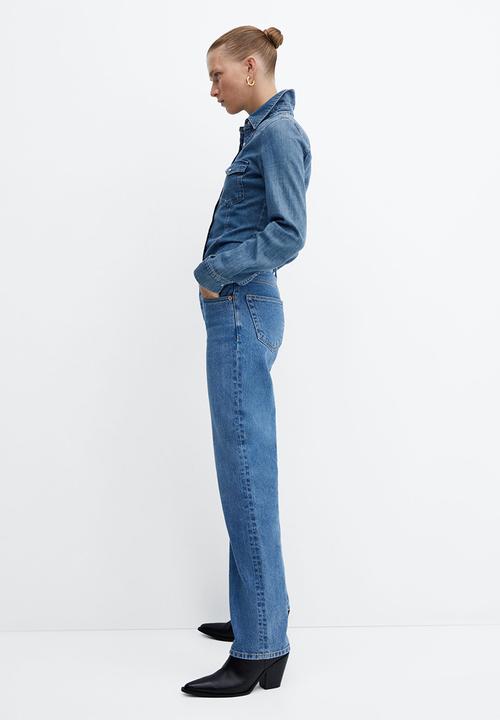 MANGO - Shirt jordan - open blue