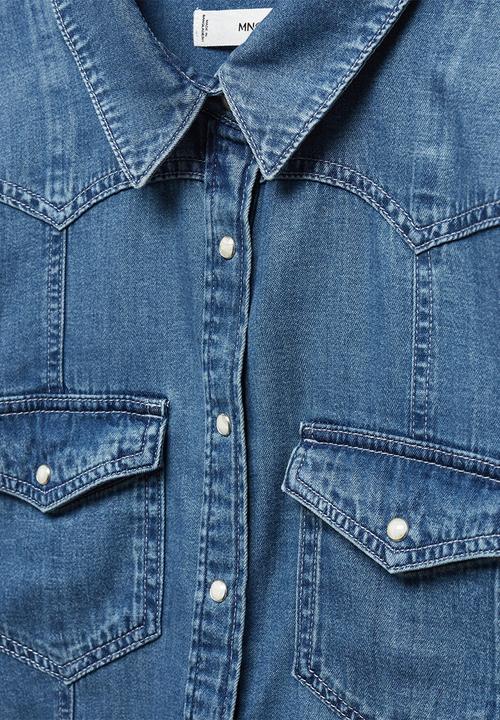 MANGO - Shirt jordan - open blue