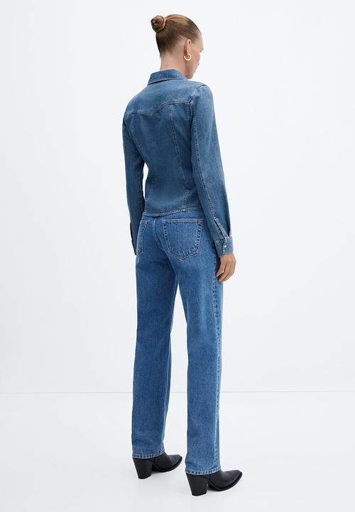 MANGO - Shirt jordan - open blue