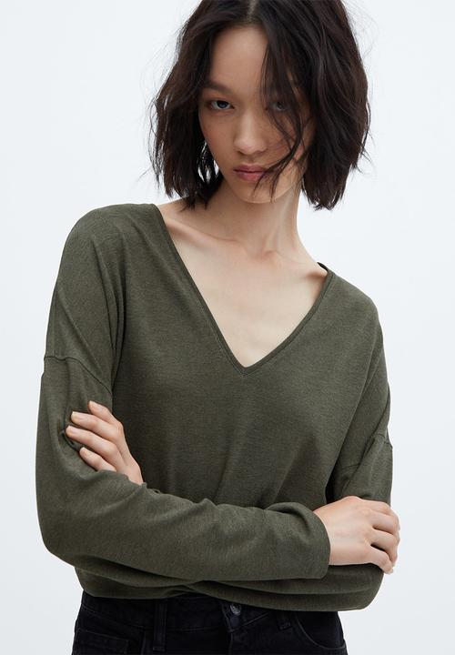 MANGO - T-shirt piceasy - beige/khaki
