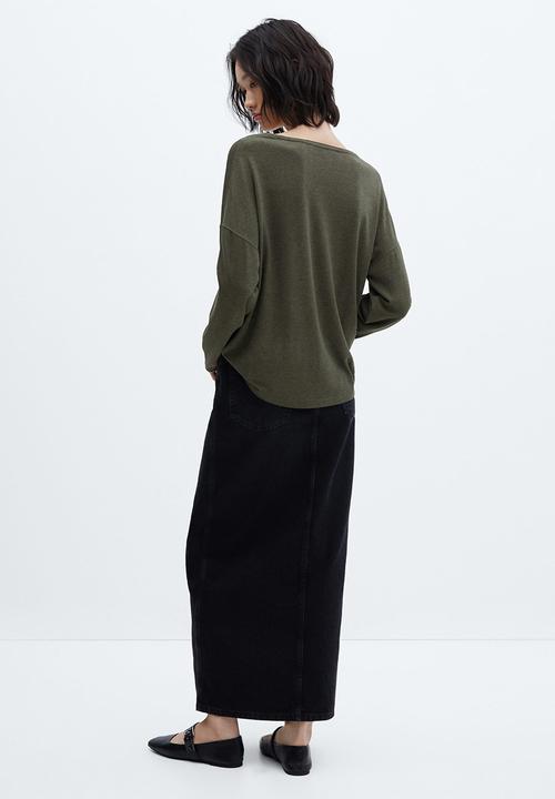 MANGO - T-shirt piceasy - beige/khaki