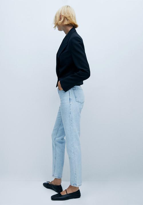 MANGO - Jeans Newmom - Open Blue